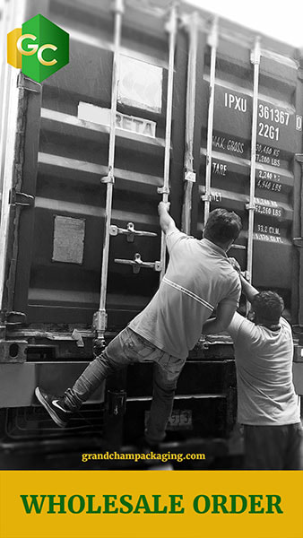 Cargo shipping company staff closing the container van bound to Bicol, Philippines