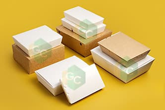 2 or 3 division paper meal boxes, laminated